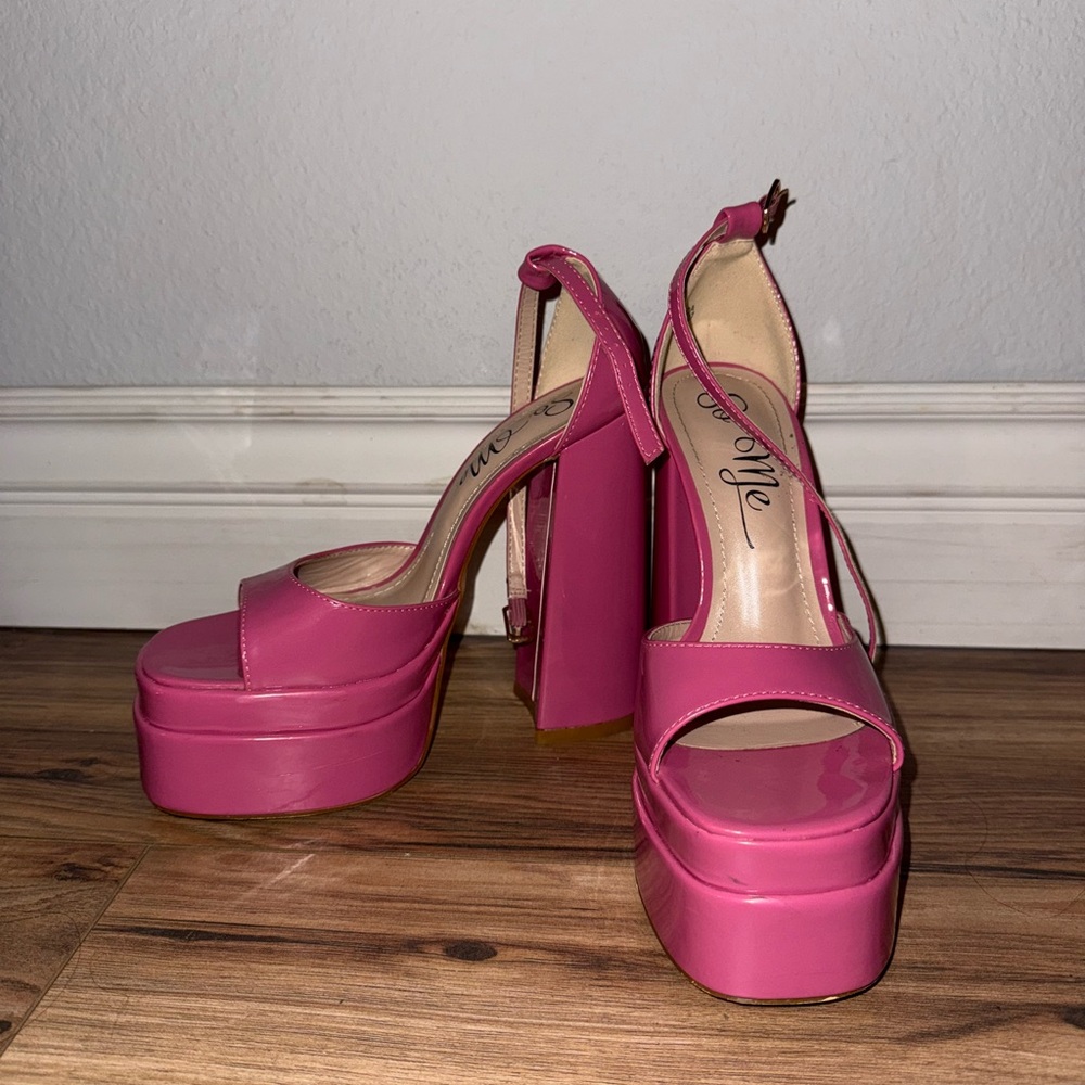 Pink Platform Sandals - Picture 2 of 5